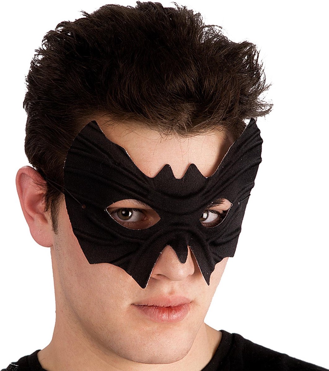 CARNIVAL TOYS - Vleermuis masker van stof met reliëf voor volwassenen - Maskers > Masquerade masker